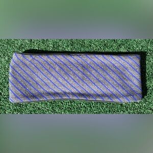 Lululemon Fringe Fighter Reversible Grey/Grey Blue Stripe Headband